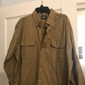 Dark tan/taupe Xl Me s Docker button down